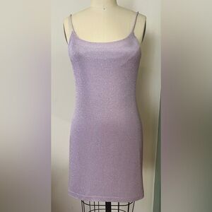 Vintage 00’s Lilac Metallic Mini Dress